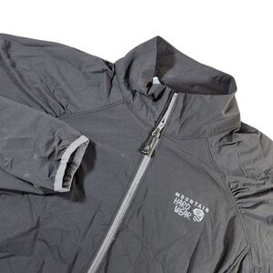 Mountain Hardwear Windbreaker Jacket Women’s Large Black Full Zip Pockets Vented